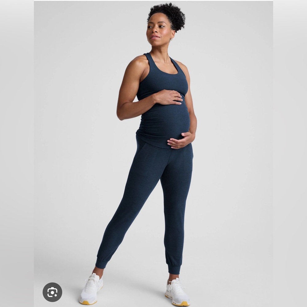Beyond the Bump Navy Maternity Jumpsuit